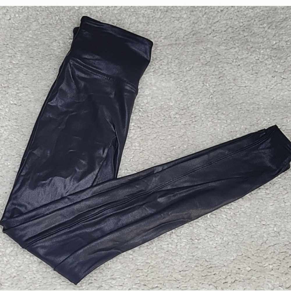 SPANX FAUX LEATHER high Waist Leggins Size S - Picture 8 of 8